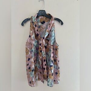 Theory Floral Sleeveless Blouse